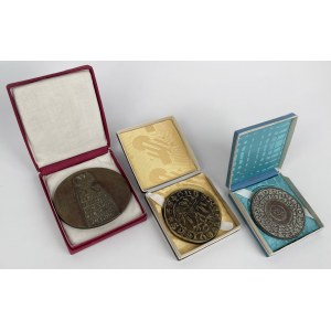 Medale o tematyce numizmatycznej 1970-1975 - zestaw (3szt)