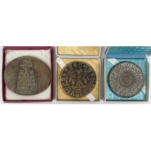 Medale o tematyce numizmatycznej 1970-1975 - zestaw (3szt)