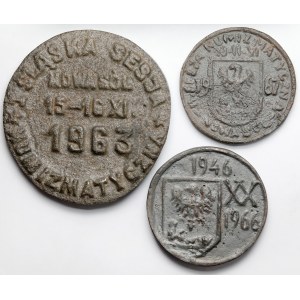 Medal autorskie o tematyce numizmatycznej 1963-1967 - zestaw (3szt)