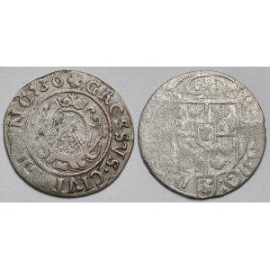 Gustaw II Adolf, Półtorak 1631 i Grosz 1630, Elbląg - zestaw (2szt)