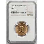 Rosja, Aleksander III, 10 rubli 1894 AG, Petersburg