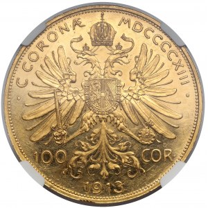 Austria, Franciszek Józef I, 100 koron 1913 - PROOF