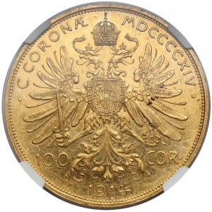 Austria, Franciszek Józef I, 100 koron 1914 - PROOF