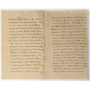 Boniecki Adam - autor Herbarza Polskiego - list z 1899
