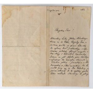 Henryk Biegeleisen - etnograf i historyk - List z 1892