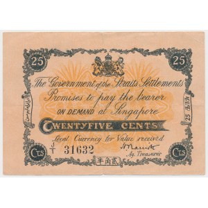 Straits Settlements, 25 Cents (1917)
