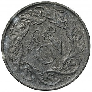 Generalna Gubernia, 10 groszy 1923 - SKRĘTKA - destrukt