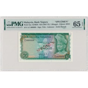 Malaysia, 5 Ringgit ND (1967-72) - SPECIMEN