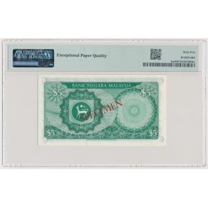 Malaysia, 5 Ringgit ND (1967-72) - SPECIMEN