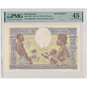 Madagaskar, 100 Francs (1937) - SPECIMEN