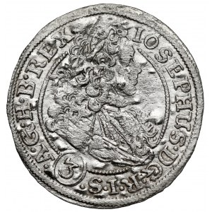 Śląsk, Józef I, 3 krajcary 1711 FN, Wrocław