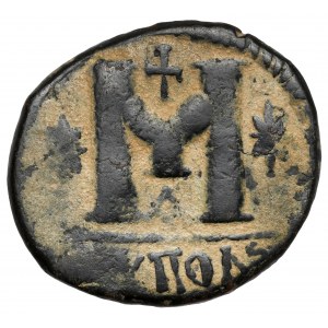 Bizancjum, Justynian I (527-565 n.e.) Follis, Antiochia (Theoupolis)