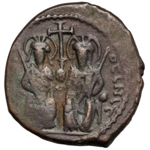 Bizancjum, Justyn II i Sofia (565-578 n.e.) Follis, Antiochia (Theoupolis)
