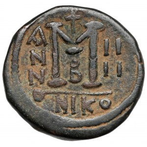 Bizancjum, Justyn II i Sofia (565-578 n.e.) Follis, Nikomedia