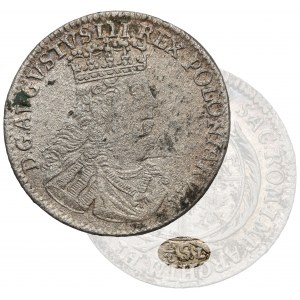August III Sas, 1/2 szóstaka (Trojak) Lipsk 1753 - 1/2 Sz