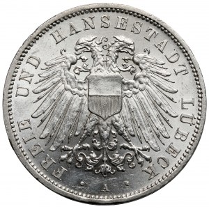 Lubeka, 3 marki 1914-A, Berlin