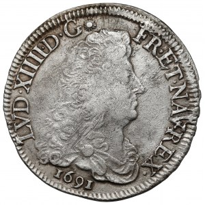 Francja, Ludwik XIV, 1/2 ecu 1691