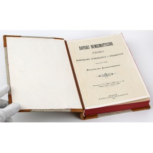 Zapiski Numizmatyczne [reprint 1889/1993] - w oprawie introligatorskiej