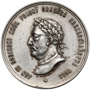 Medal 200. rocznica Odsieczy Wiedeńskiej, Sobieski, Kraków 1883 - Srebro