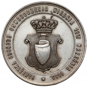 Medal 200. rocznica Odsieczy Wiedeńskiej, Sobieski, Kraków 1883 - Srebro