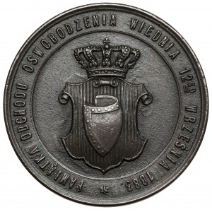 Medal 200. rocznica Odsieczy Wiedeńskiej, Sobieski, Kraków 1883 - Brąz
