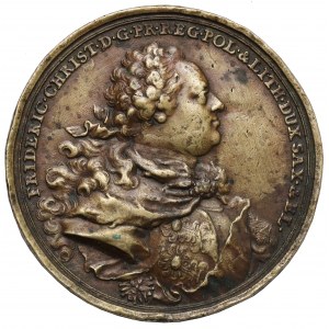 Fryderyk Chrystian, KOPIA Medalu 1763 - śmierć Augusta III