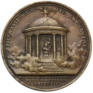 Fryderyk Chrystian, KOPIA Medalu 1763 - śmierć Augusta III