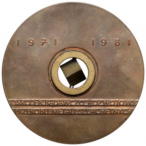 Medal Ośrodek Badawczo-Rozwojowy Przerobu Metali Szlachetnych 1981