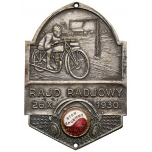Plakieta, Stowarzyszenie Sportowe - Rajd Radjowy 26.X.1930 - Bobkowicz, Łódź