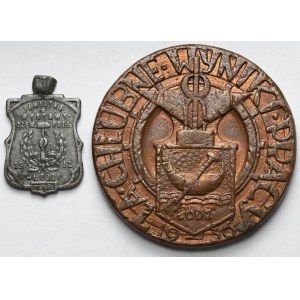 Łódź, Wystawa Rzemieślnicza - Medalik 1912 i Medal 1936 - zestaw (2szt)