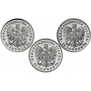 Mały Tryptyk 100.000 złotych 1990 - komplet (3szt)