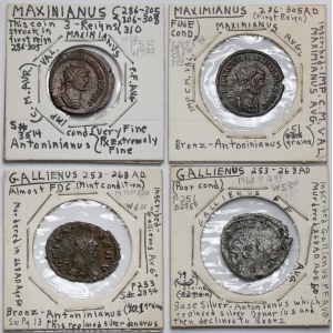 Gallien i Maksymian Herkuliusz, Antoniniany - zestaw (4szt)