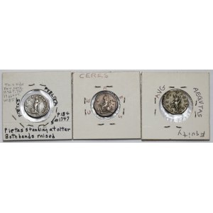 Faustyna Młodsza, Julia Domna i Aleksander Sewer, Denary - zestaw (3szt)