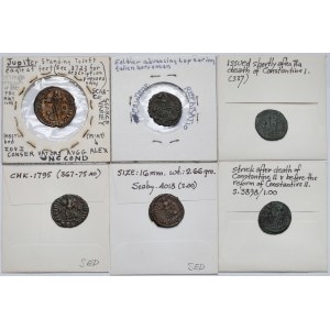 Licyniusz I, Konstancjusz II i Walens, Follisy - zestaw (6szt)
