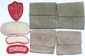 PSZnZ, 2nd Polish Corps and Poland patches + ensign shoulder pads - set (8pcs)