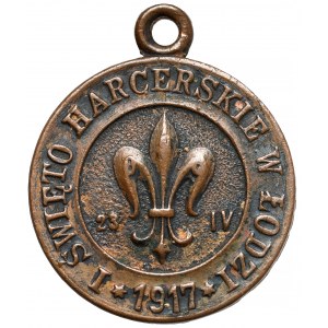 Związek Harcerstwa Polskiego, Medal I Święto Harcerskie w Łodzi 1917 + zdjęcie