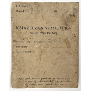 II RP, Książeczka Strzelecka - Broni Czołgowej - 1 Pułk Czołgów