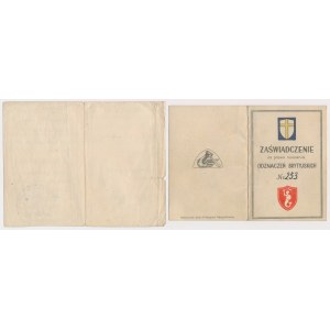 PSZnZ, Legitymacje do Medalu Wojska, Gwiazdy Italii i Gwiazdy za Wojnę 1939-45 - dla Kanoniera