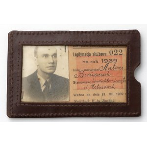 Łódzkie Wąskotorowe Elektryczne Koleje Dojazdowe, Legitymacja służbowa 1939