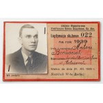 Łódzkie Wąskotorowe Elektryczne Koleje Dojazdowe, Legitymacja służbowa 1939