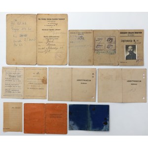 Łódź, Zestaw legitymacji z okresu PRL (7szt)