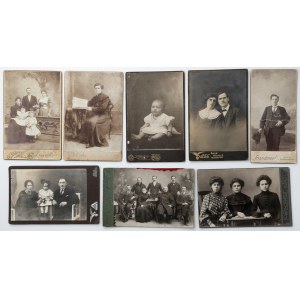 Łódź, Fotografie portretowe / rodzinne (XIXw.) - zestaw (8szt)