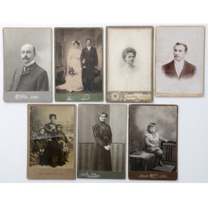 Łódź, Fotografie portretowe / rodzinne (XIXw.) - zestaw (7szt)
