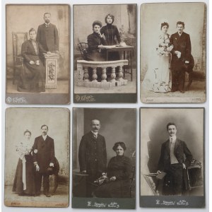 Łódź, Fotografie portretowe i rodzinne (XIXw.) - zestaw (6szt)