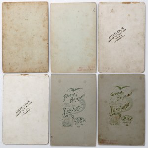 Łódź, Fotografie portretowe i rodzinne (XIXw.) - zestaw (6szt)