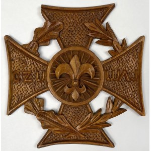 Czasopismo Skaut 1935, Piosenki Harcerskie 1945, Drewniany Krzyż Harcerski 1949 - zestaw (3szt)