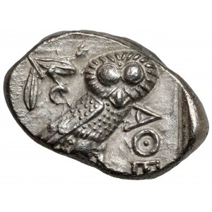 Grecja, Attyka, Ateny, Tetradrachma (393-355 p.n.e.) - sówka - rzadka