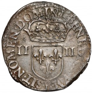 Henryk Walezy, 1/4 ecu (quart d'écu) 1588-B, Rouen