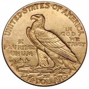 USA, 2-1/2 dolara 1929, Philadelphia - Głowa Indianina