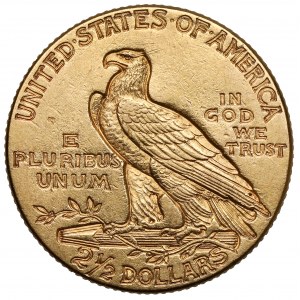 USA, 2-1/2 dolara 1913, Philadelphia - Głowa Indianina